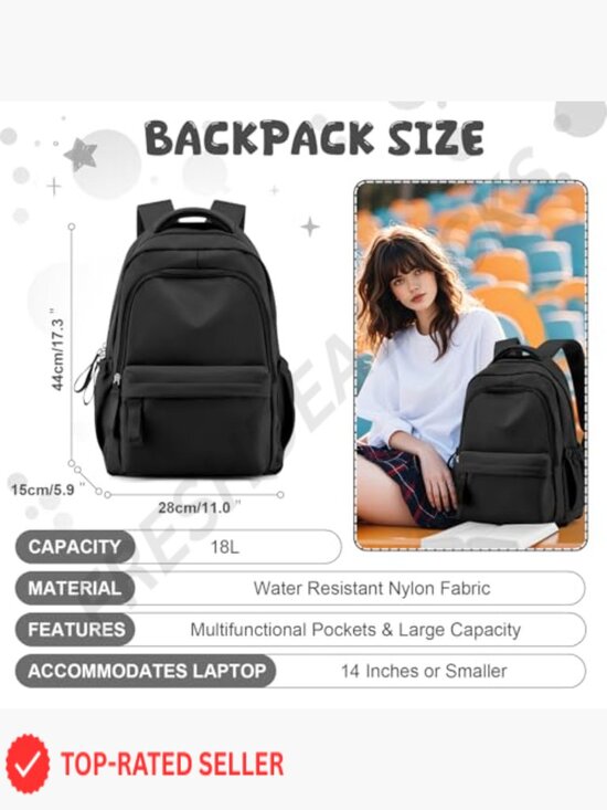 Lightweight Daypack Backpack for Laptop School Travel with Multiple Pockets main image 6